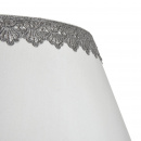 Żyrandol 3 żarówki z jednym, dużym abażurem ozdobionym koronką Bouquet Maytoni ARM023-PL-03-S