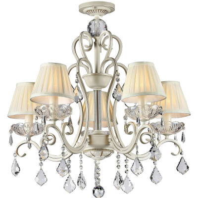 Żyrandol 5-ramienny, kremowe złoto, kryształy Triumph Maytoni Classic ARM288-05-G