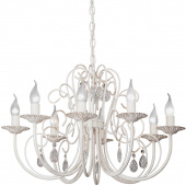 Żyrandol beżowy z kryształkami, na 8 żarówek Vitaluce VE1398-0/8