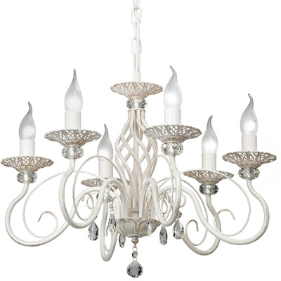 Żyrandol beżowy z odsłoniętymi żarówkami Vitaluce VE1188-0/6