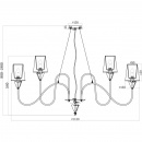 Żyrandol chromowany z 12 białymi abażurami Florero Maytoni MOD078PL-12CH