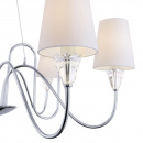 Żyrandol chromowany z białymi abażurami Florero Maytoni MOD078PL-09CH