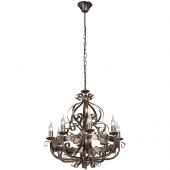 Żyrandol duży w stylu pałacowym, kuty, brąz i patyna, na 8 żarówek Vitaluce VE1166/8