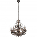 Żyrandol duży w stylu pałacowym, kuty, brąz i patyna, na 8 żarówek Vitaluce VE1166/8