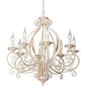 Żyrandol klasyczny beżowo-złoty na 8 żarówek bez kloszy Vitaluce VE1023-3/8