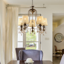 Żyrandol klasyczny na pięć abażurów bogato zdobiony Adonis Candellux 35-13866