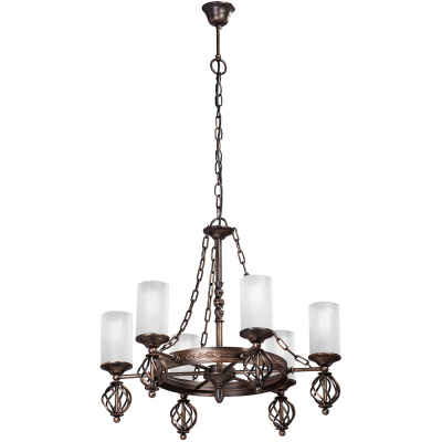 Żyrandol klasyczny z cylindrycznymi kloszami Vitaluce VE4339-7/6