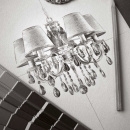 Żyrandol kość słoniowa na 5 żarówek, kryształy Filomena Maytoni Classic ARM390-05-W