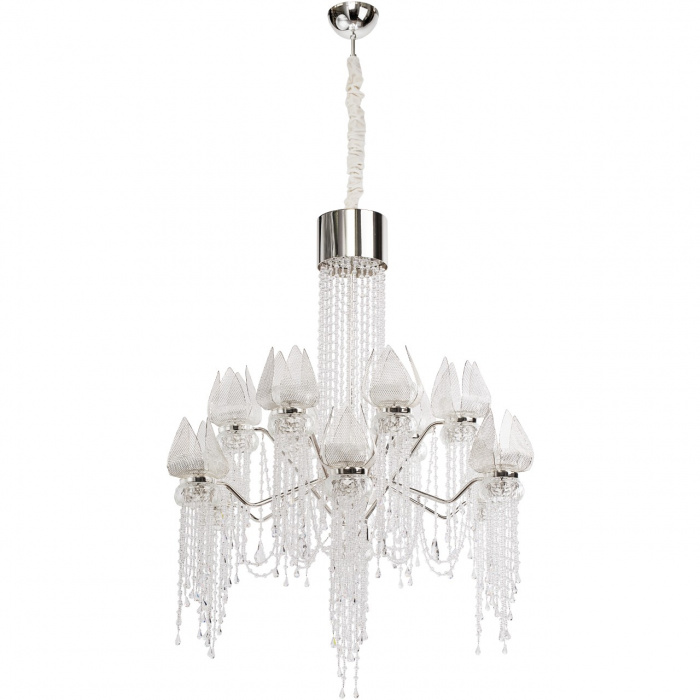 Żyrandol kryształowy Lotos w wodospadzie CHIARO LED