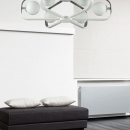 Żyrandol kule w metalowych ramkach biało-srebrnych Avola Maytoni Modern MOD431-PL-06-WS