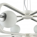 Żyrandol kule w metalowych ramkach biało-srebrnych Avola Maytoni Modern MOD431-PL-06-WS