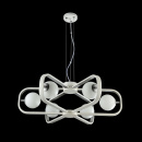 Żyrandol kule w metalowych ramkach biało-srebrnych Avola Maytoni Modern MOD431-PL-06-WS