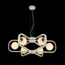 Żyrandol kule w metalowych ramkach biało-srebrnych Avola Maytoni Modern MOD431-PL-06-WS