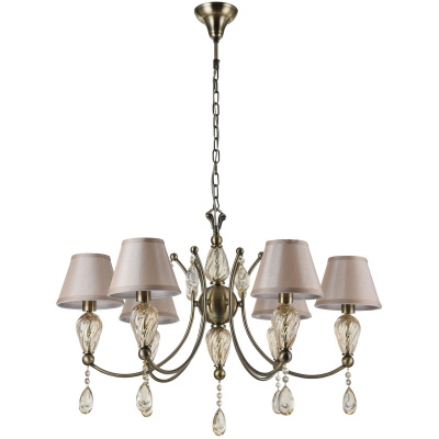 Żyrandol Murano, szampańskie kryształy Maytoni Classic RC855-PL-06-R