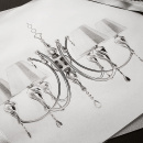 Żyrandol Murano, szampańskie kryształy Maytoni Classic RC855-PL-06-R