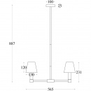 Żyrandol nowoczesny - czarne, metalowe klosze Tet-a-tet Maytoni Modern MOD104PL-05B