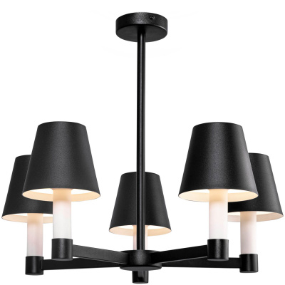 Żyrandol nowoczesny - czarne, metalowe klosze Tet-a-tet Maytoni Modern MOD104PL-05B