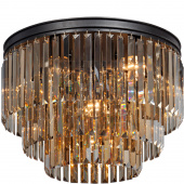 Żyrandol sufitowy z kryształów bursztynowych, sztabkowych Vitaluce VE5154-1/6+3+1PL