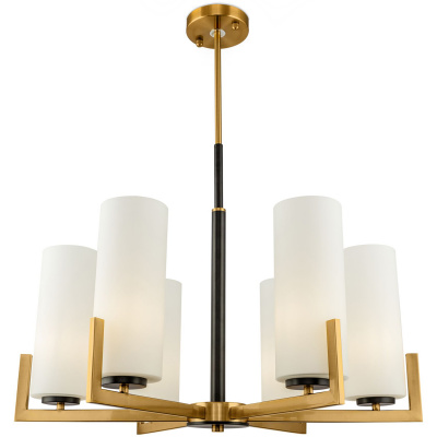 Żyrandol szklane, cylindryczne klosze Fortano Maytoni Modern MOD089PL-06BS