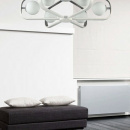 Żyrandol szklane kule w metalowych ramkach biało-złotych Avola Maytoni Modern MOD431-PL-06-WG