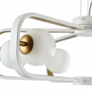 Żyrandol szklane kule w metalowych ramkach biało-złotych Avola Maytoni Modern MOD431-PL-06-WG