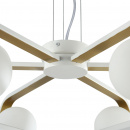 Żyrandol szklane kule w metalowych ramkach biało-złotych Avola Maytoni Modern MOD431-PL-06-WG