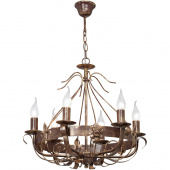 Żyrandol w stylu zamkowym, kuty, brązowo-złoty Vitaluce VE1161/6