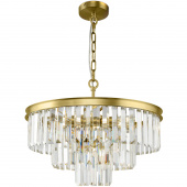 Żyrandol wielopoziomowe kryształy 50 cm Revero Maytoni kolor mosiądz MOD085PL-07BS