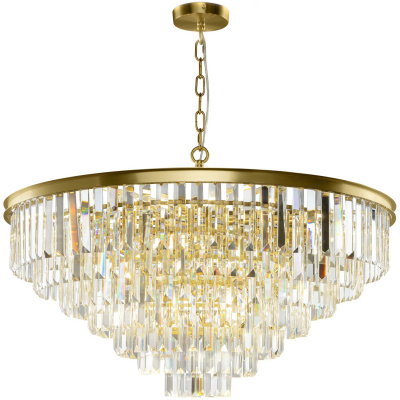 Żyrandol wielopoziomowe kryształy 80 cm Revero Maytoni kolor mosiądz MOD085PL-16BS