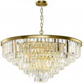 Żyrandol wielopoziomowe kryształy 80 cm Revero Maytoni kolor mosiądz MOD085PL-16BS