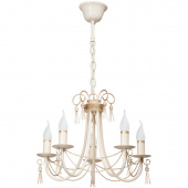 Żyrandol wiszący beżowy na pięć żarówek, klasyczny Vitaluce VE1080/5