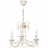 Żyrandol wiszący beżowy na trzy żarówki, klasyka Vitaluce VE1080/3