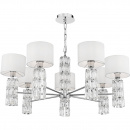 Żyrandol z białymi abażurami i ozdobnymi szkiełkami Talento Maytoni DIA008PL-07CH