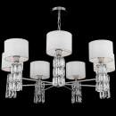 Żyrandol z białymi abażurami i ozdobnymi szkiełkami Talento Maytoni DIA008PL-07CH