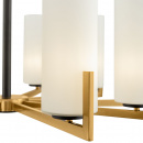 Żyrandol z cylindrycznymi, szklanymi kloszami Fortano Maytoni Modern MOD089PL-10BS