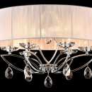 Żyrandol z dużym, eleganckim abażurem i kryształami, chromowany Miraggio Maytoni MOD602-04-N