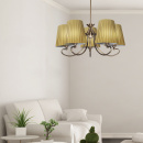 Żyrandol z plisowanymi abażurami Mozart Candellux 35-34083