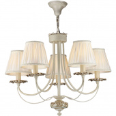 Żyrandol z plisowanymi kloszami, kość słoniowa Olivia Maytoni Classic ARM326-05-W