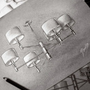 Żyrandol z regulowanymi ramionami, białe klosze Lincoln Maytoni Modern MOD527PL-06N