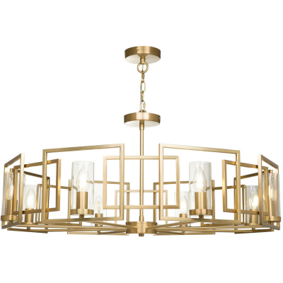 Żyrandol złoty do salonu geometryczna rama Bowi Maytoni H009PL-08G
