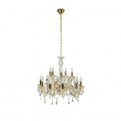 Żyrandol złoty z kryształami na 15 żarówek Maria Teresa Candellux 30-95810