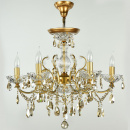 Żyrandol złoty z kryształami na 6 żarówek Sevilla Maytoni Classic DIA004-06-G